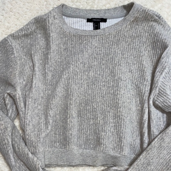 Velour sweater crop - Picture 1 of 1
